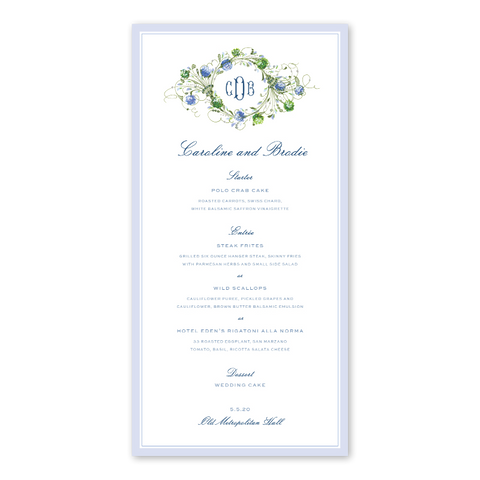 Hydrangea Menu