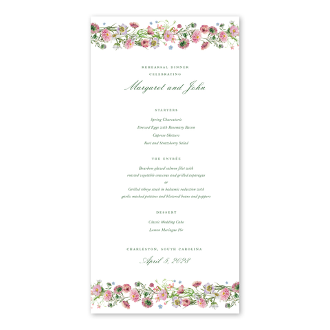 Blossoms Border Menu
