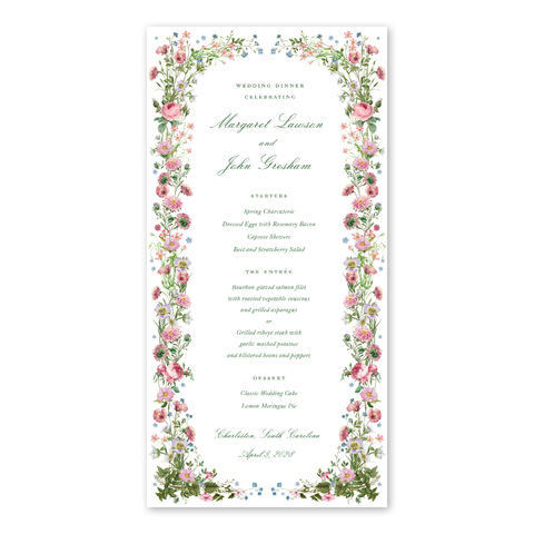 Blossoms Menu