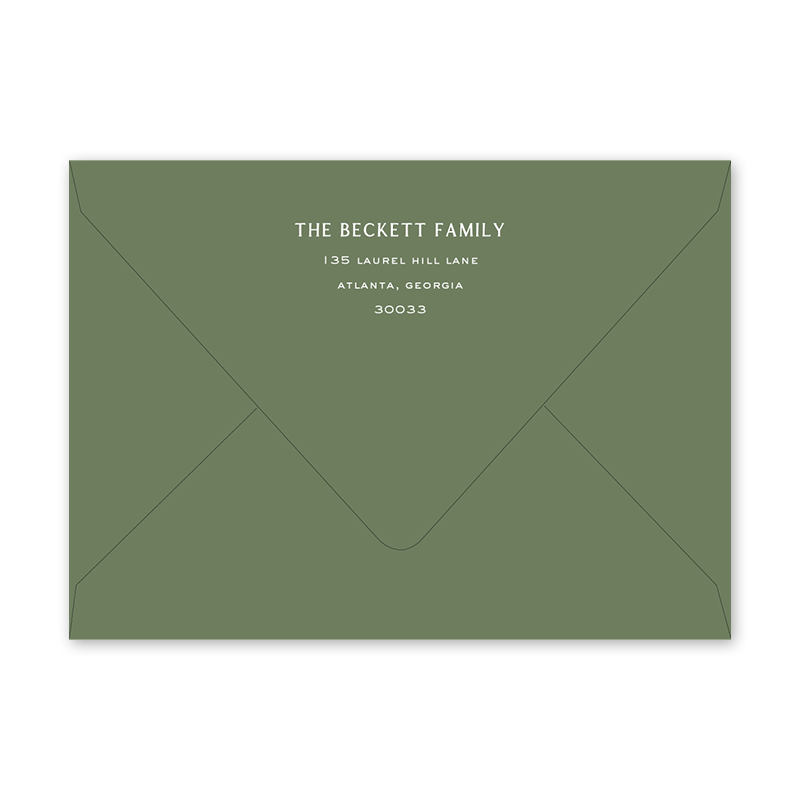Berry Garland Bow Border Moss Envelopes– Dogwood Hill