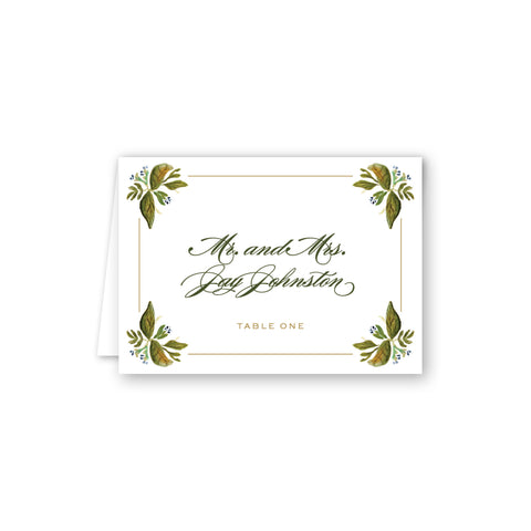 Botanic Floral Escort Cards