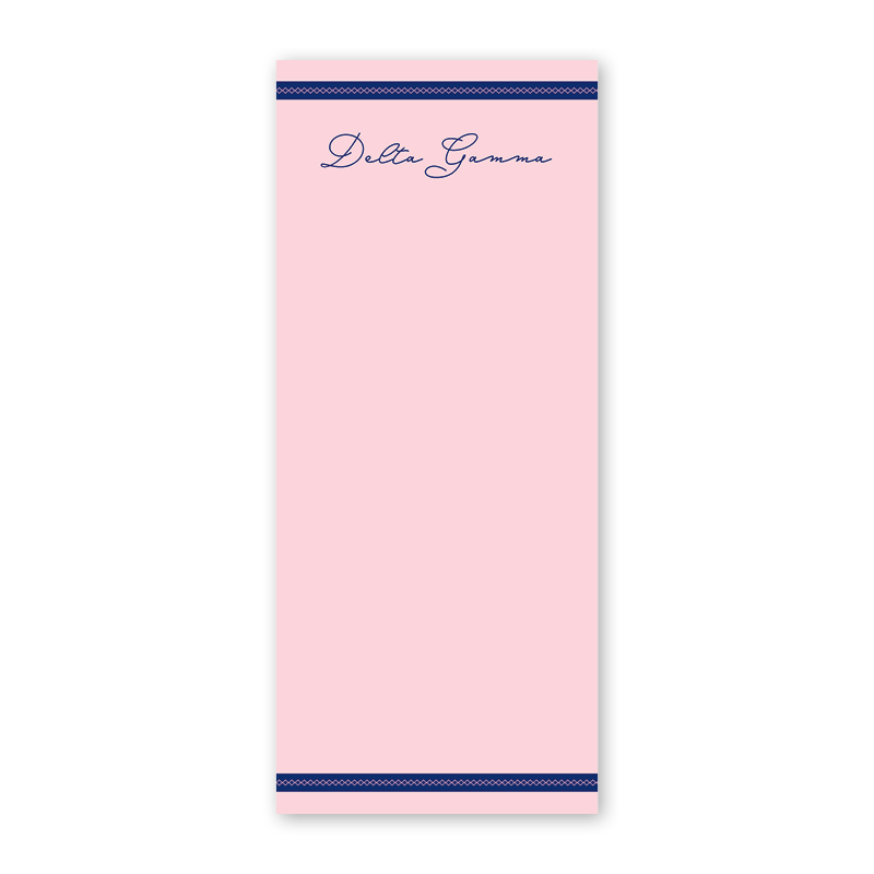 Delta Gamma Signature Charming Border Skinny Notepad– Dogwood Hill