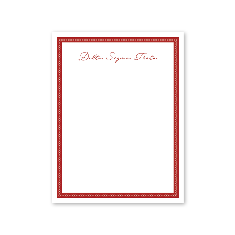 Delta Sigma Theta Signature Charming Border Notepad– Dogwood Hill