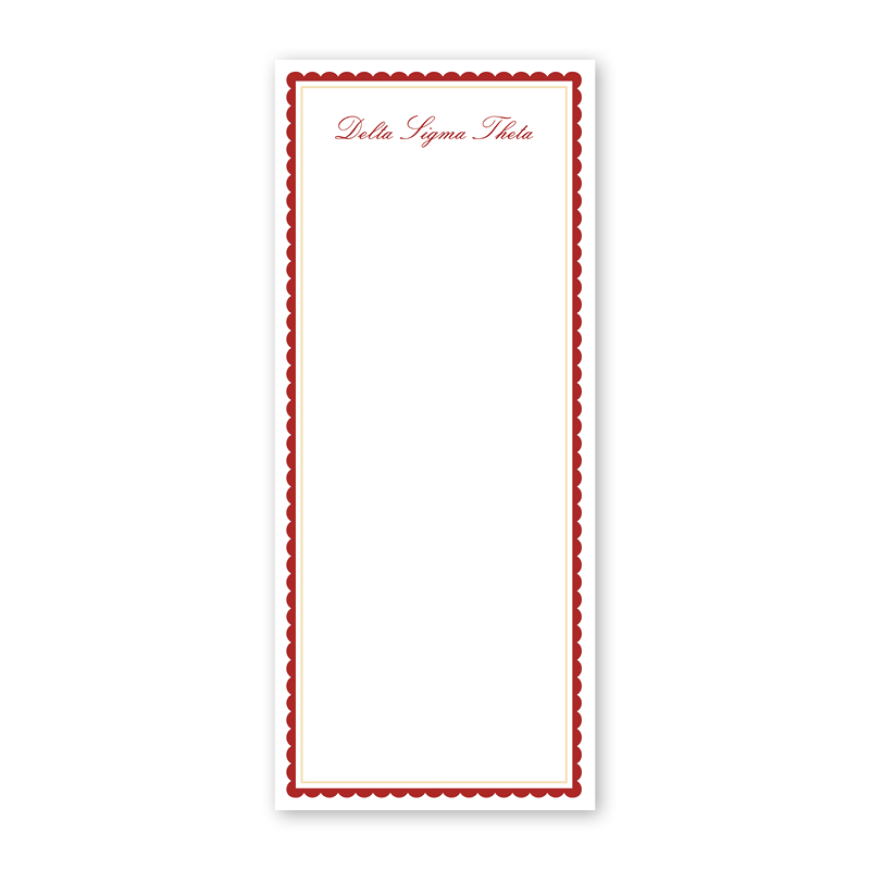 Delta Sigma Theta Vintage Poodles Scallop Skinny Notepad– Dogwood Hill