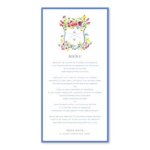 Bougainvillea Menu