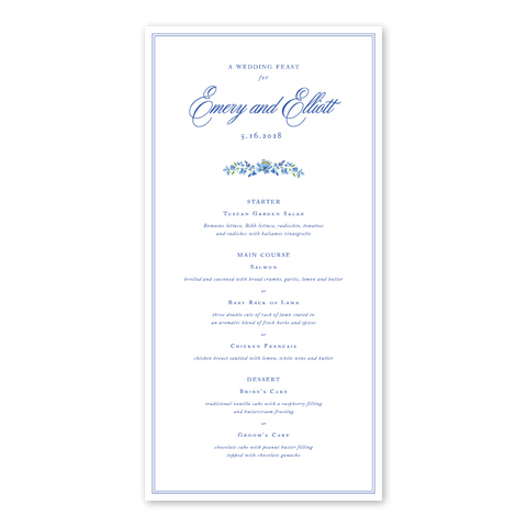 Hampton Menu