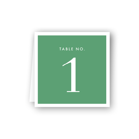 Hummingbird Green Table Numbers