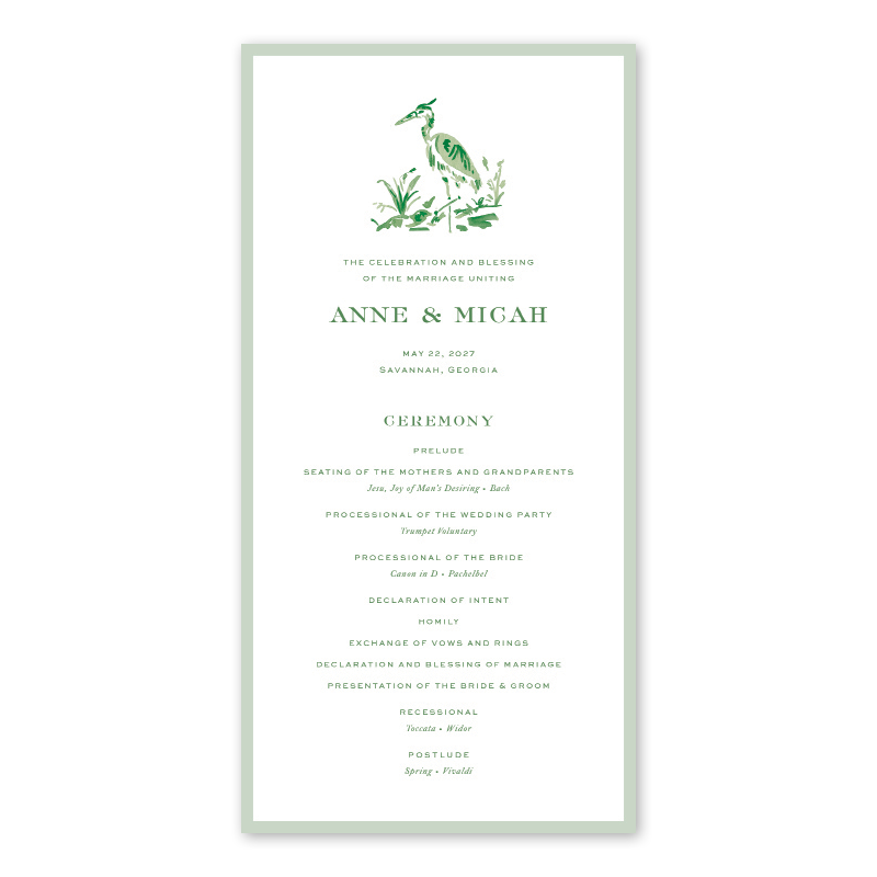 Heron Green Floral Program