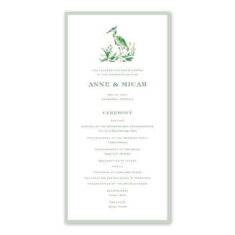 Heron Green Floral Program