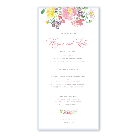Wildflower Menu