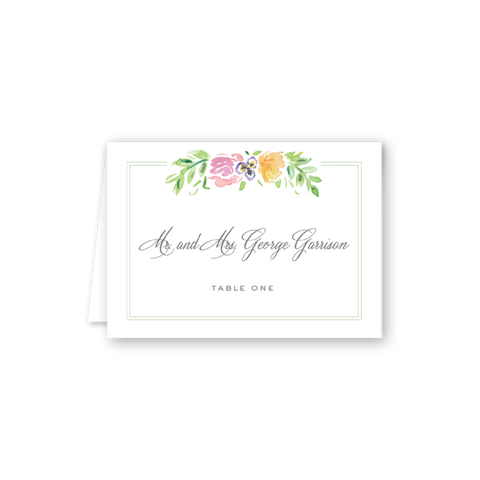 Wildflower Swag Escort Card