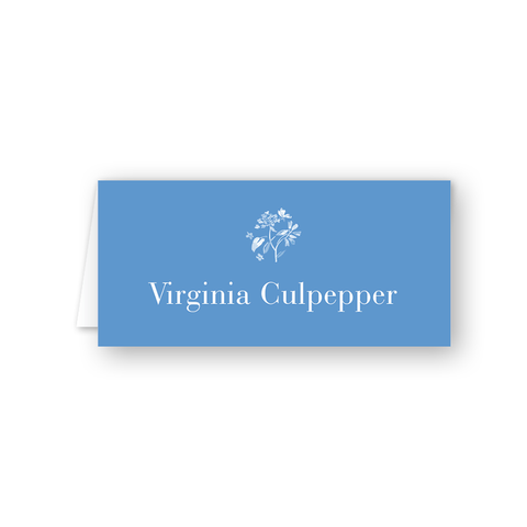 Hummingbird Blue Bloom Place Cards