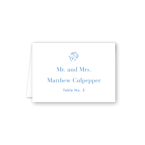 Hummingbird Blue Blossom Escort Cards