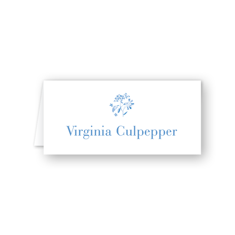 Hummingbird Blue Blossom Place Cards