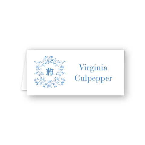 Hummingbird Blue Crest Place Cards