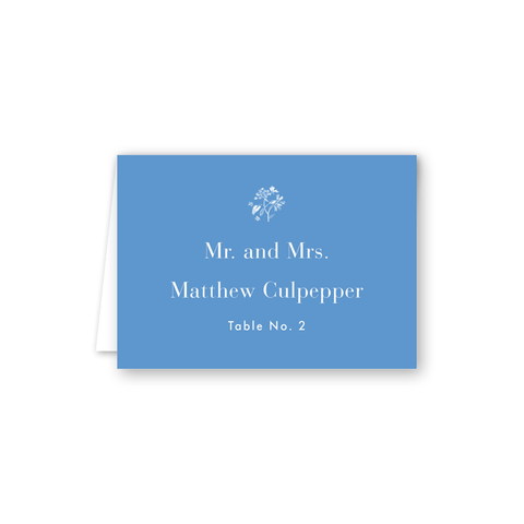 Hummingbird Blue Escort Cards