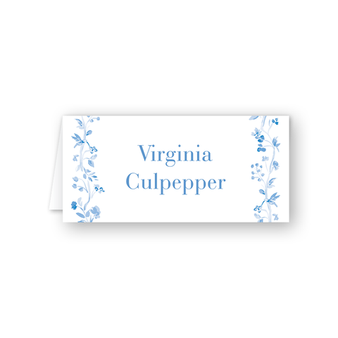 Hummingbird Blue Vine Place Cards