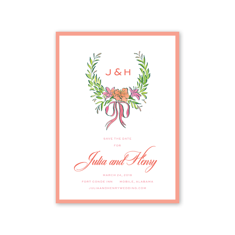 Azalea Wreath Save The Date