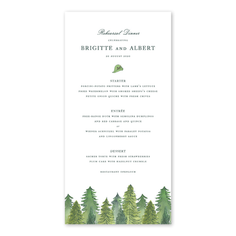 Edelweiss Menu