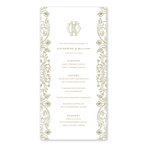 Heirloom Menu
