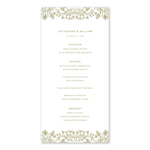 Heirloom Trim Menu