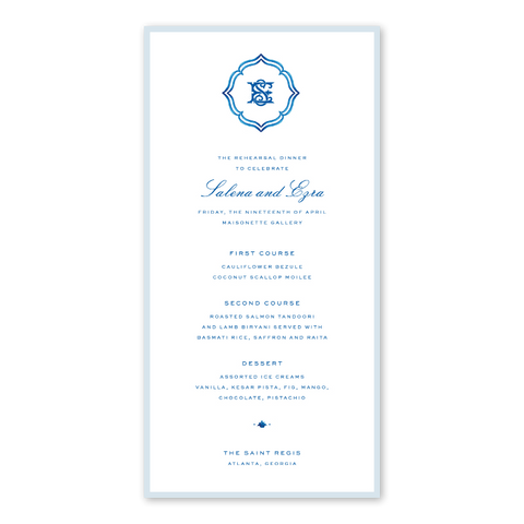 Palladio Menu