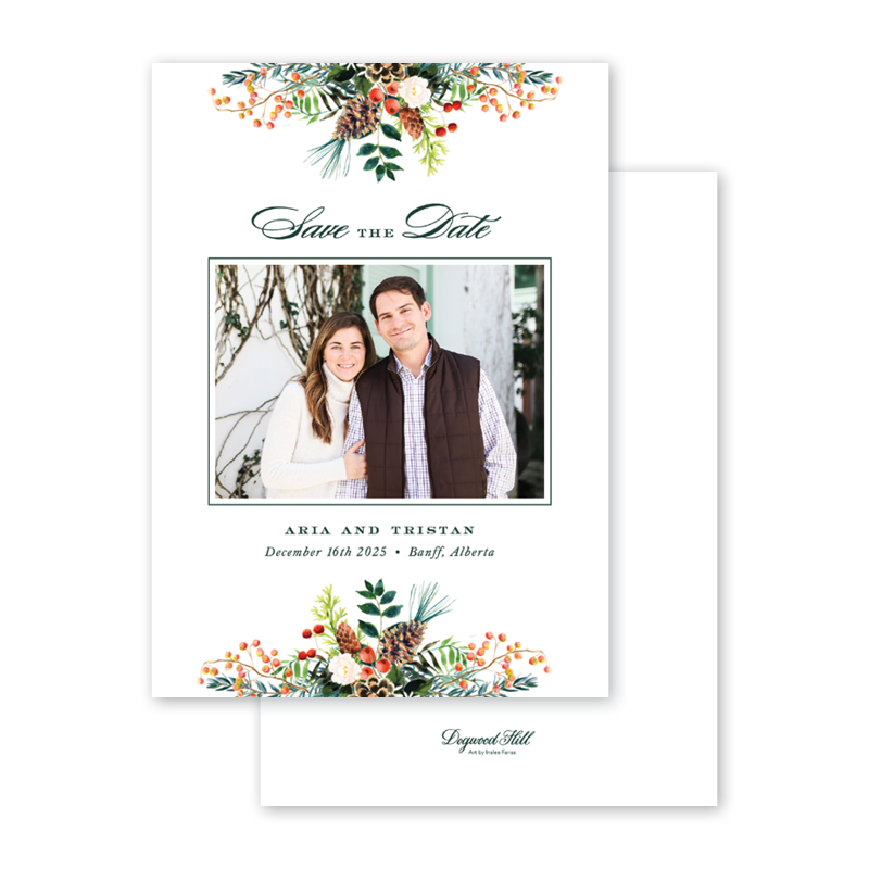 Winterberry Garland Photo Save The Date