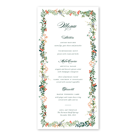 Winterberry Garland Menu