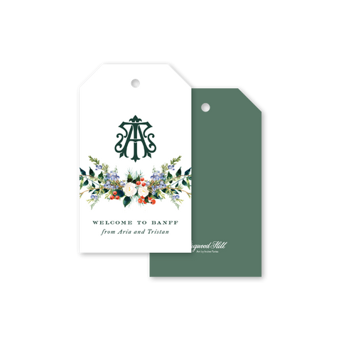 Winterberry Monogram Gift Tags