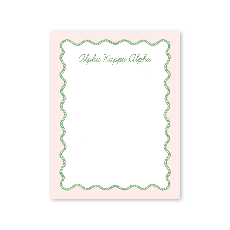 Alpha Kappa Alpha Flower Cart Green Notepad– Dogwood Hill