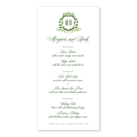 Limelights Green Menu