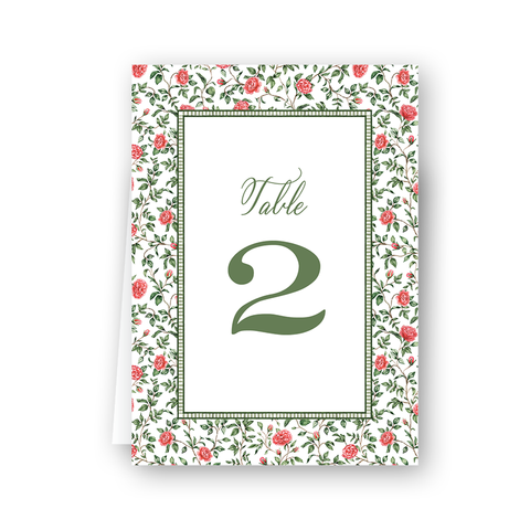 Maison Border Table Numbers