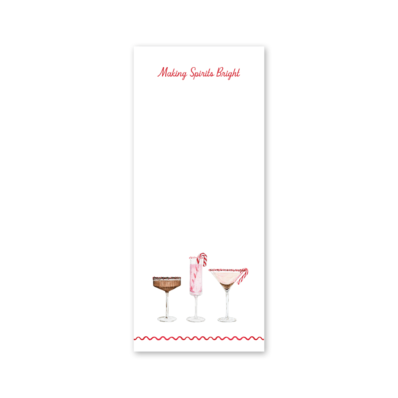 Pink Peppermint Cocktails Skinny Notepad– Dogwood Hill