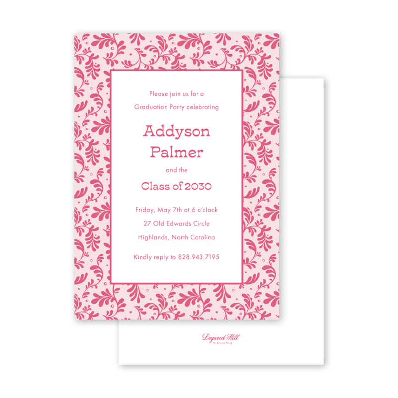 Graduation Pink Pattern Border Ceramica Pink Border Graduation Party– Dogwood Hill