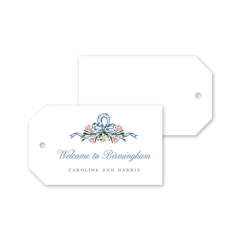 Joie Bleue Bow Wedding Gift Tags