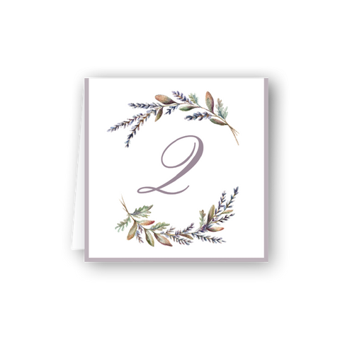 Lavender Table Numbers