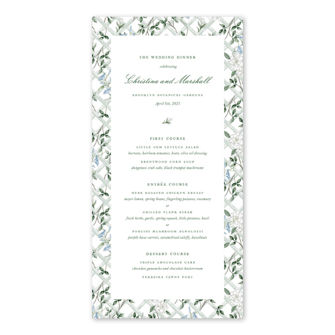 Treillis Menu