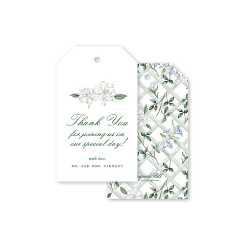 Treillis Thank You Gift Tags