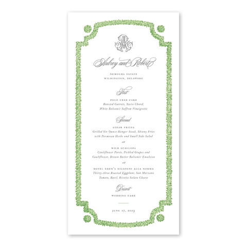Parterre Menu