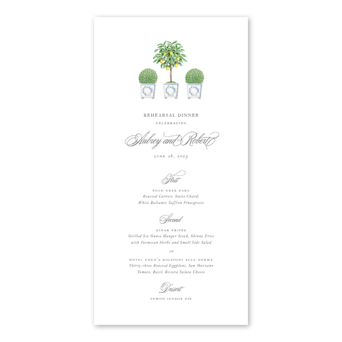 Parterre Topiary Menu