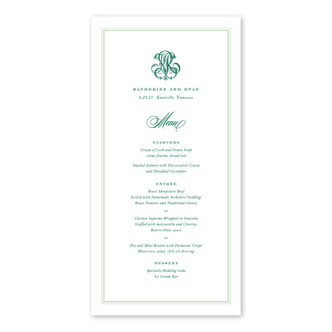Caroline Menu