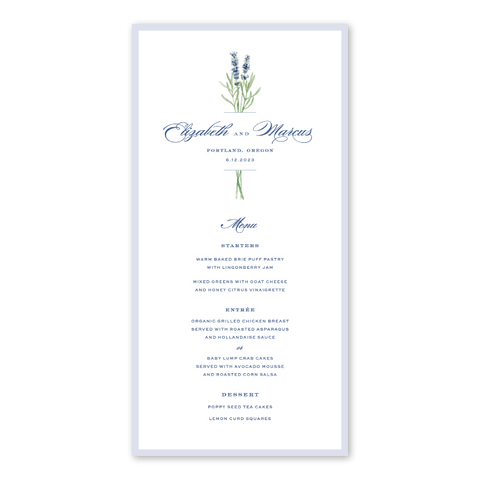Sonoma Menu