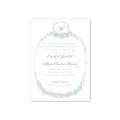Beverly Blue Wedding Invitation