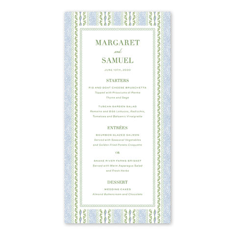 Christine Stripe Menu