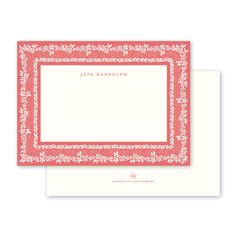 Randolph Rose Border Notecard– Dogwood Hill