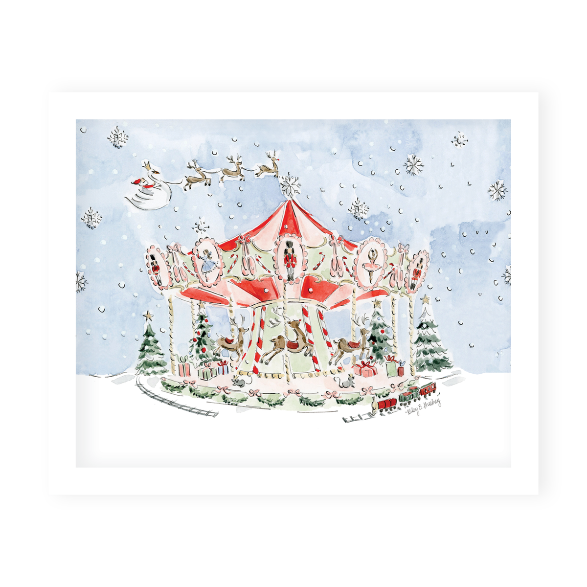 Nutcracker Garden Carousel Art Print– Dogwood Hill