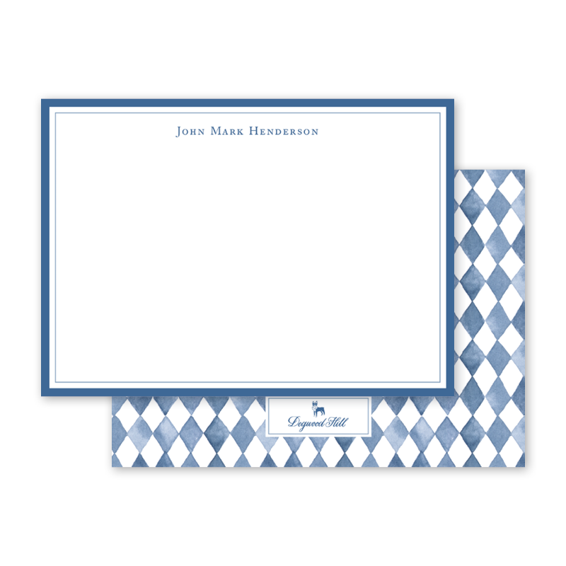 Blue Topiary Notecard– Dogwood Hill