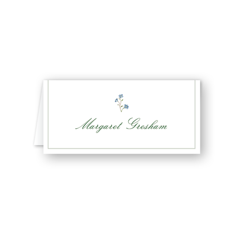 Blossoms Blue Place Cards
