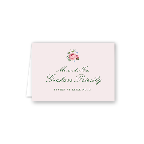 Blossoms Pink Spray Escort Cards