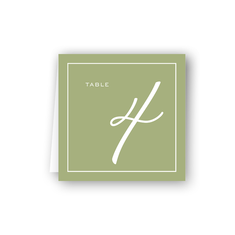 Fruitier Green Table Numbers